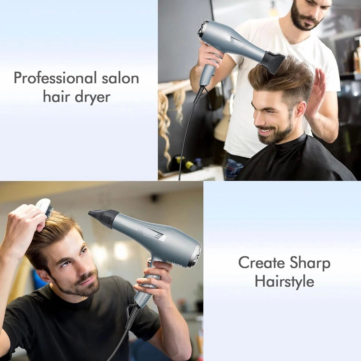 Faszin Hair Dryer Professional Ionic Hairdryer with 2 Speed 3 Heat Setting.