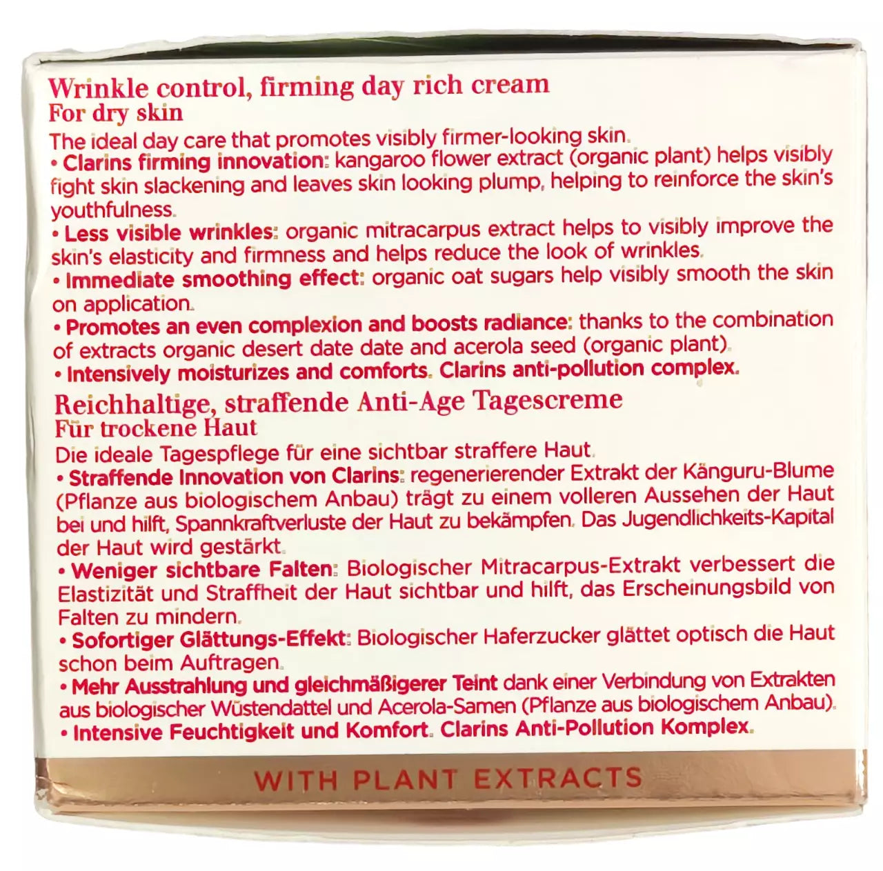 Clarins Extra Firming Jour Wrinkle Control Firming Day Cream Silky Skin 50ml