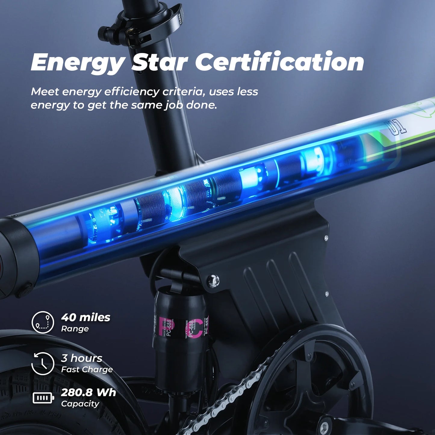 U1 Foldable Electric Bike 500W
